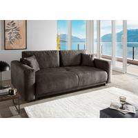 Schlafsofa Longo, Dunkelbraun B: 245 Cm - Dunkelbraun/Schwarz, MODERN, Textil (245/86/126cm) - Livetastic