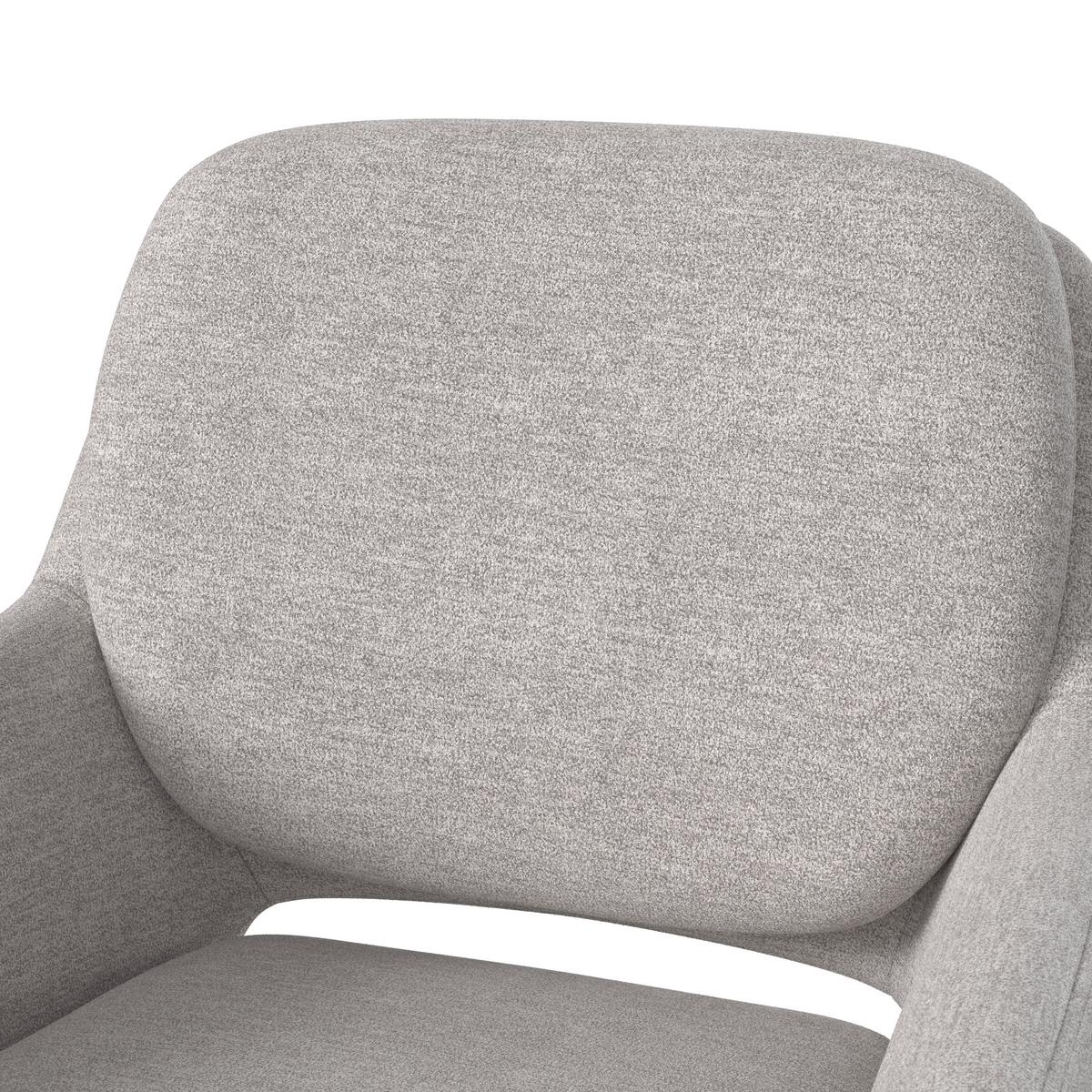 Židle s podrúčkami Adrien, šedobéžová - šedobéžová/přírodní barvy, Moderní, kov/dřevo (64/59/92cm) - Bessagi Home