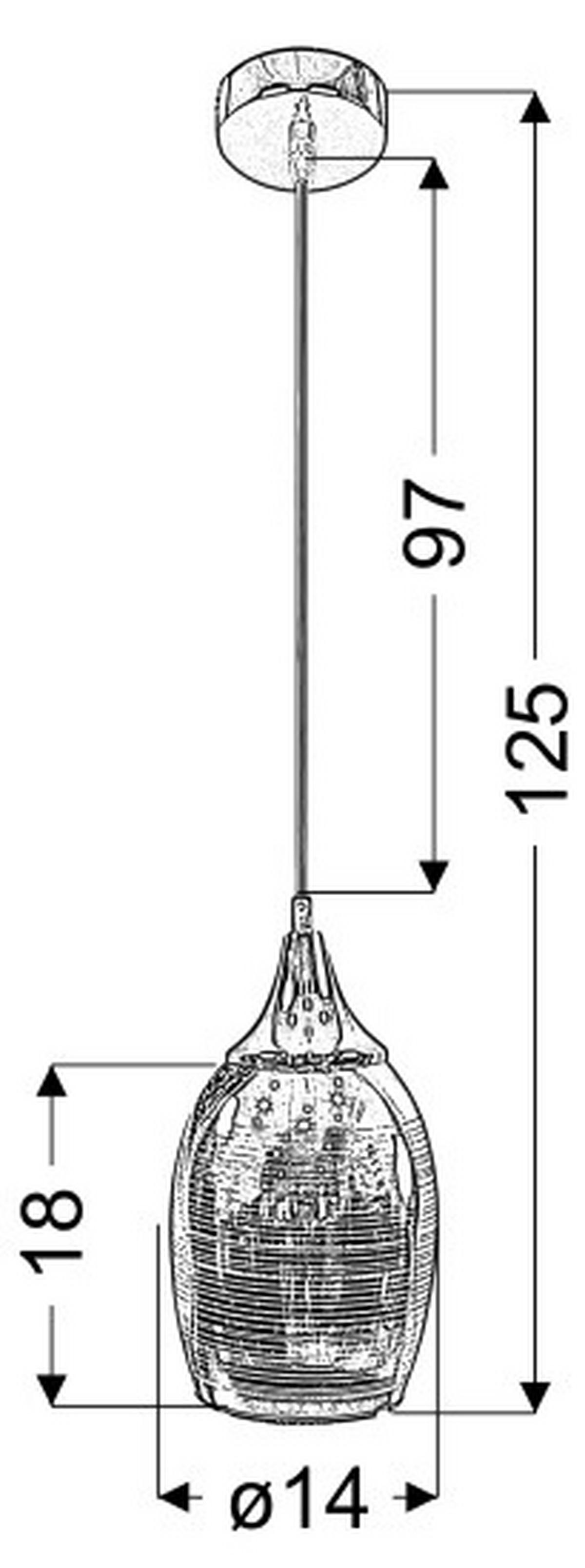 Hängeleuchte 31-60174 - Chromfarben, Design, Metall (14/14/125cm)