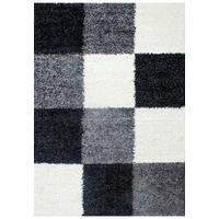 Hochflor Teppich Schwarz Life 60x110 cm - Schwarz, KONVENTIONELL, Textil (60/110cm) - Novel