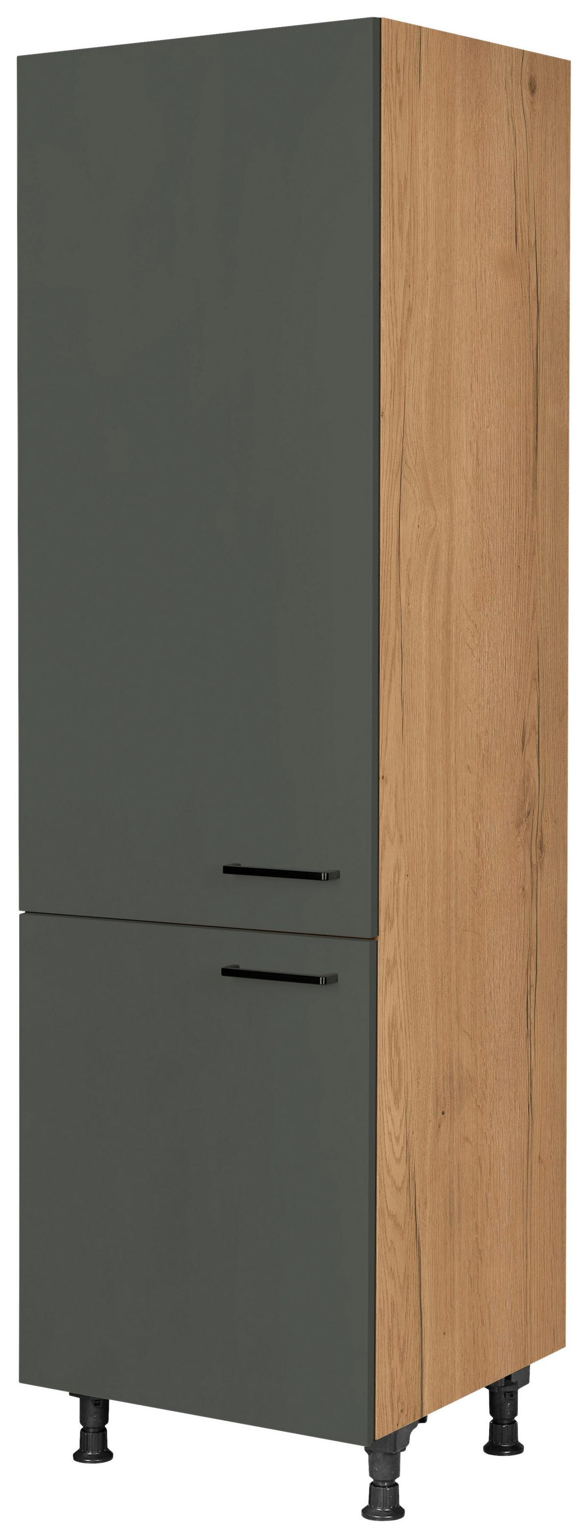 Geräteumbauschrank Easytouch - Eichefarben/Grün, MODERN, Holzwerkstoff (60/216,6/58cm) - Nobilia