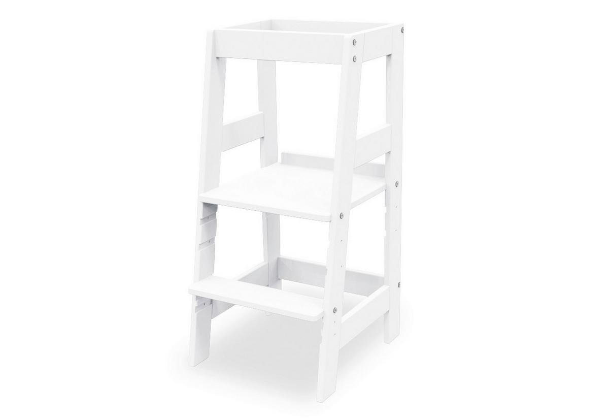 Lernturm Buche Vollmassiv BxHxT: 40x85x47 cm - Weiß, Basics, Holz (40/85/47cm) - Pinolino