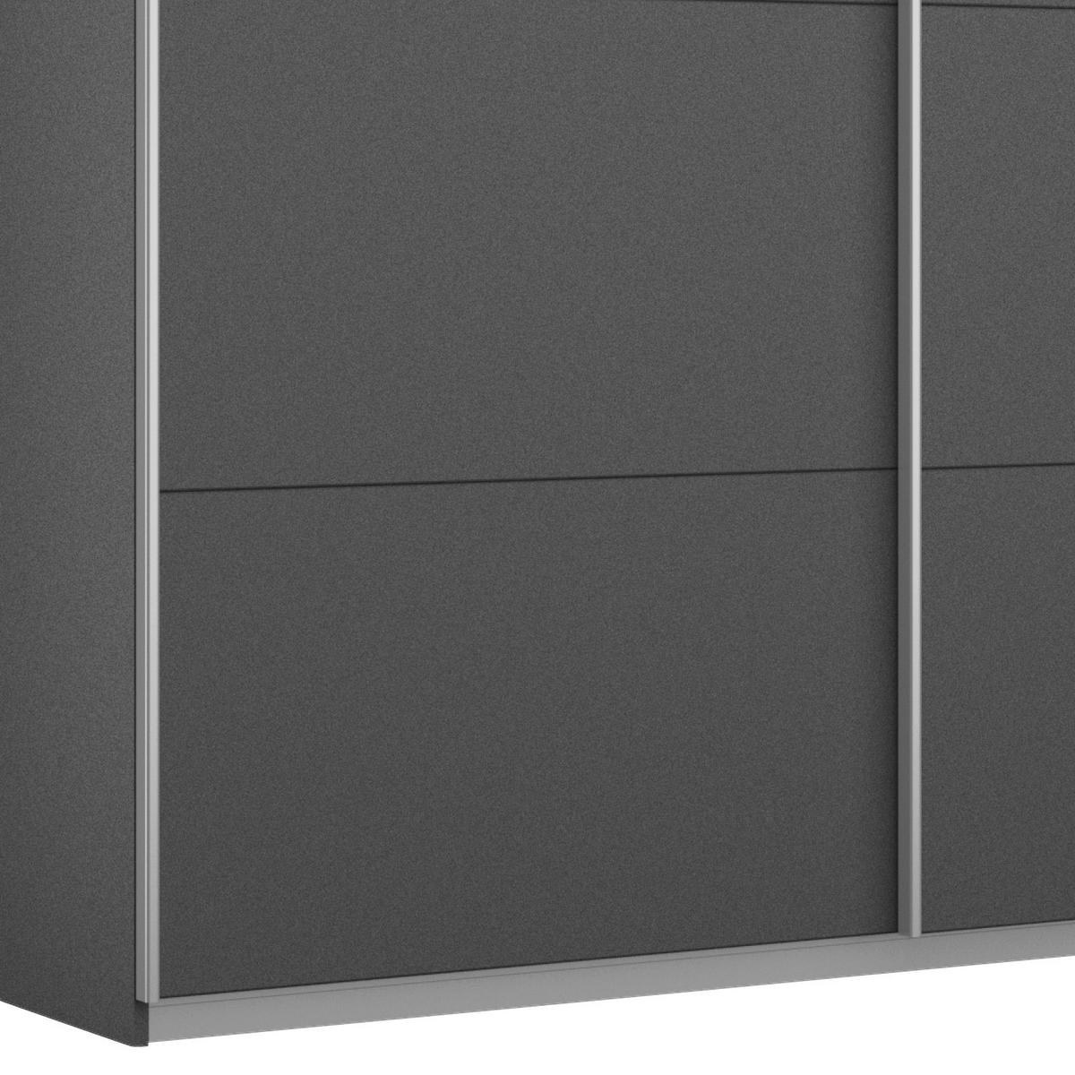 Schwebetürenschrank 181cm Belluno, Grau Metallic Dekor - Grau, MODERN, Holzwerkstoff (181/210/62cm) - Rauch Möbel