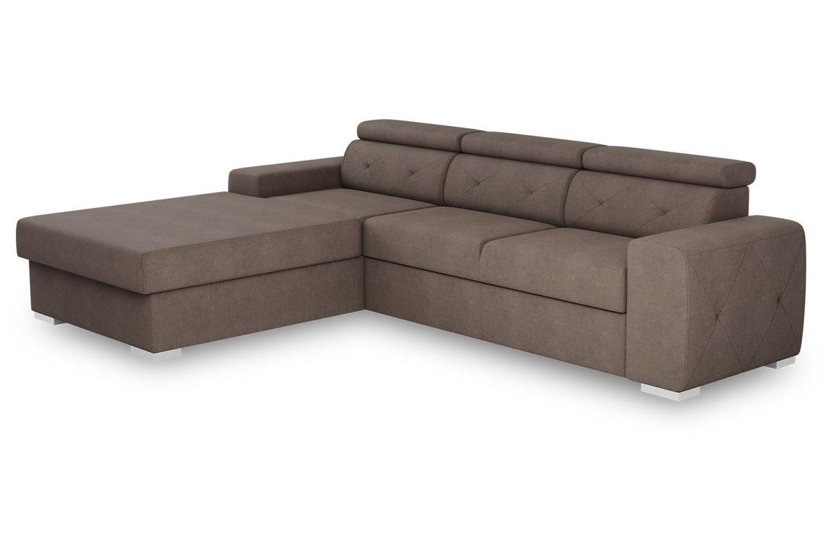 Ecksofa mit Schlaffunktion Madison Braun 195x296 cm - Braun, Design, Textil (195/296cm) - MID.YOU