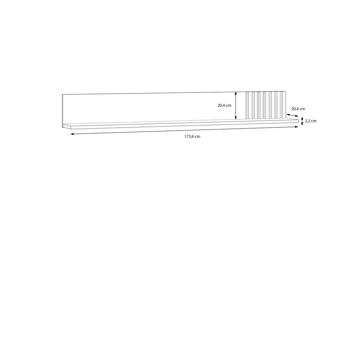 Falipolc Eliston - Natur (174/22,8/21,9cm) - Modern Living