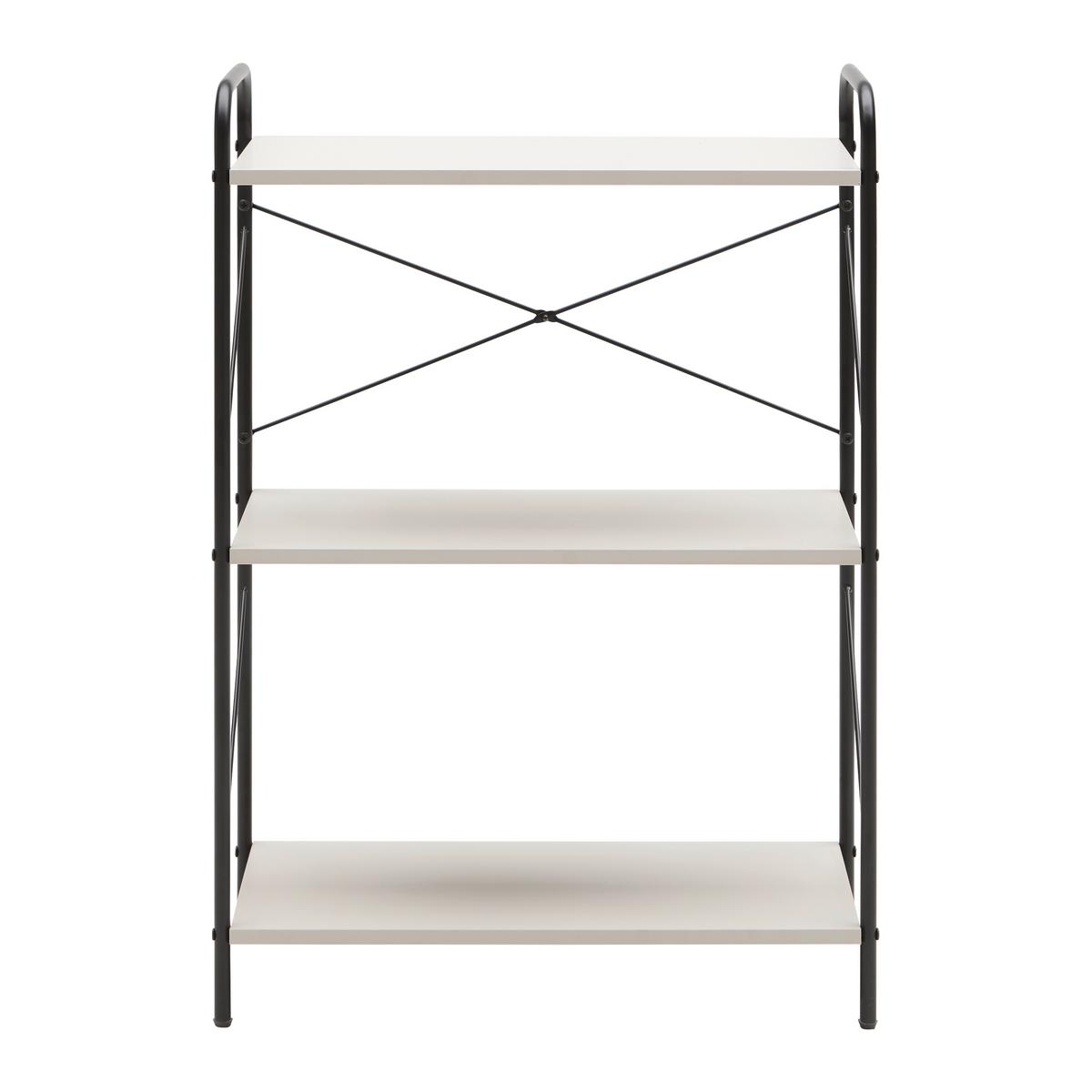 REGÁL TOM -EXKLUSIV- - čierna/kašmírová, Modern, kov/kompozitné drevo (63.2/89/30cm) - Mömax