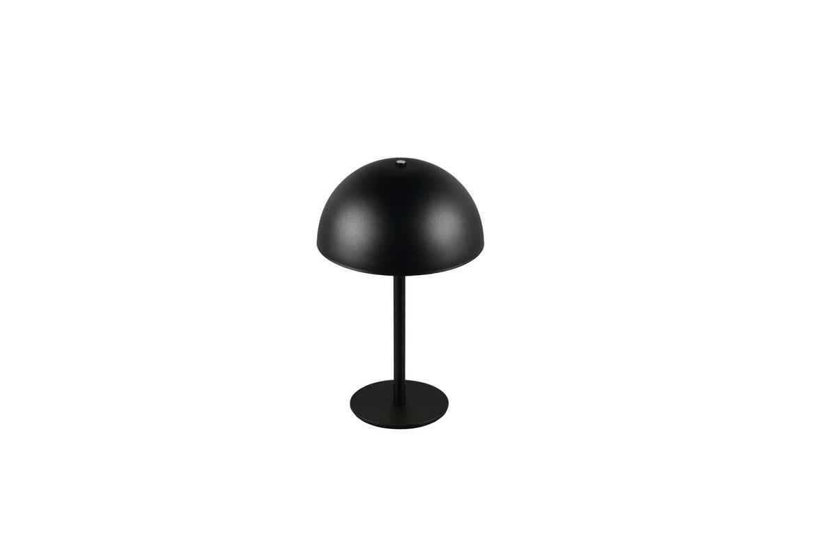 Akku-Tischleuchte Munoz Schwarz D: 13 cm - Schwarz, Trend, Metall (13/21cm)