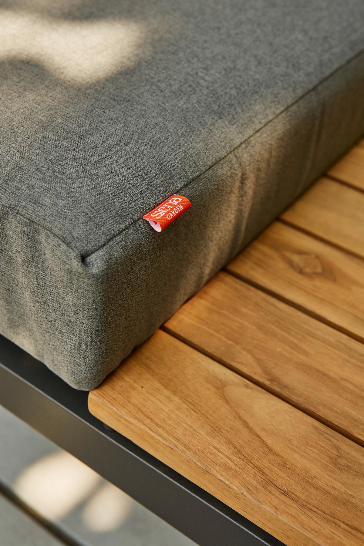 Loungegarnitur N12881 - Anthrazit/Grau, KONVENTIONELL, Holz/Textil (322/84/354cm) - Siena Garden