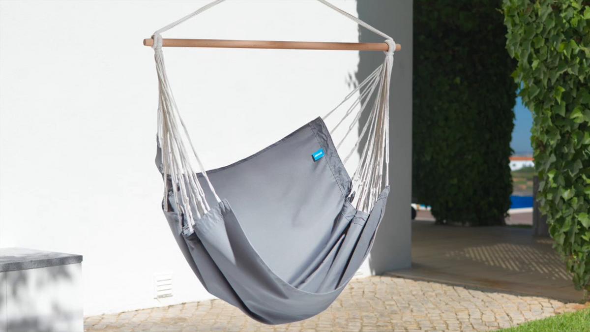 Hängesessel Chillax Grau Für Deckenmontage Bis 100 Kg - Grau, KONVENTIONELL, Textil (120/130cm) - Ondega