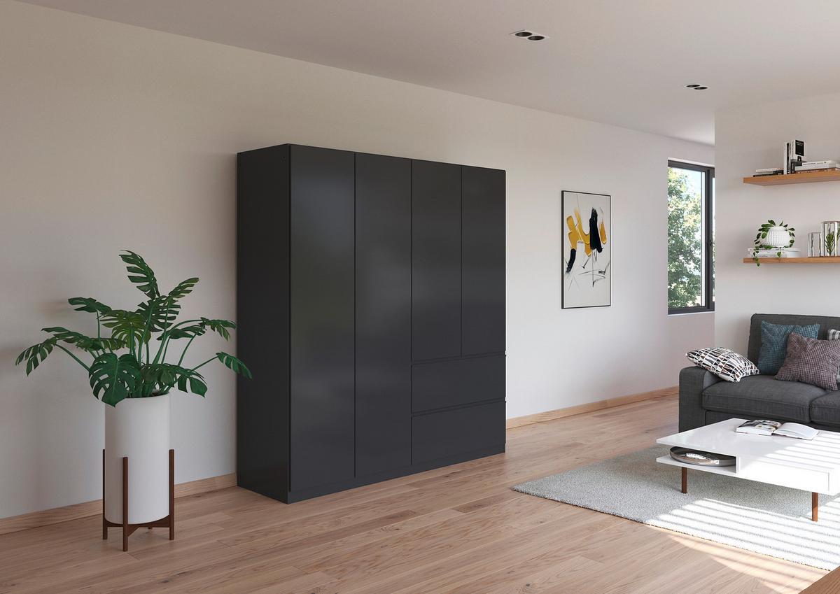Drehtürenschrank Costa Grau B: 181 cm - Grau, MODERN, Holzwerkstoff (181/197/54cm) - Rauch Möbel