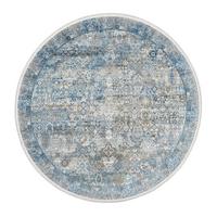 Webteppich Toulon Blau/Grau Rund Ø 200 cm - Blau/Grau, Design, Textil (200cm) - Dieter Knoll