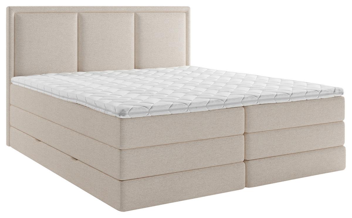 Boxspringbett Swing II K - Naturfarben, Design, Textil (180/200cm) - MID.YOU