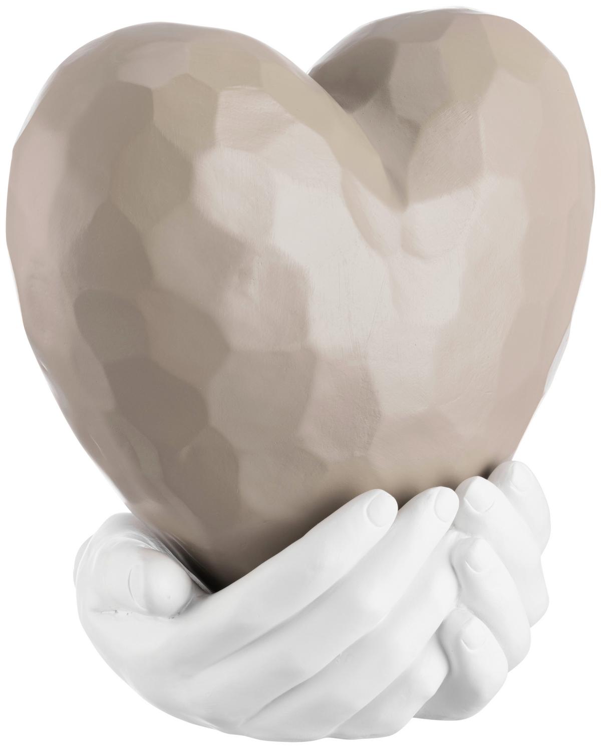 Dekoherz Amore - Weiß/Grau, KONVENTIONELL, Kunststoff (22,5/15,5/23,5cm) - Luca Bessoni