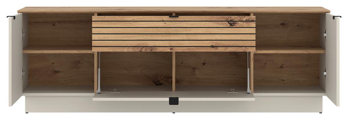 TV-Element Nexa Kaschmir /Eiche Dekor B: 180cm - Kaschmir/Eiche Artisan, Basics, Holzwerkstoff (180/59,5/40cm)
