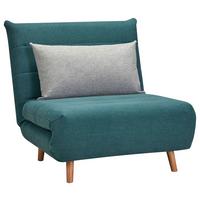 Fekvőfotel Simon - kék/szürke, Modern, textil (77/84/91cm) - Ondega