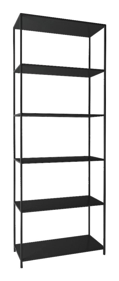 Regal Stahl Newcastle Trend B: 69,5 cm Schwarz - Schwarz, Trend, Metall (69,5/185/30cm) - MID.YOU