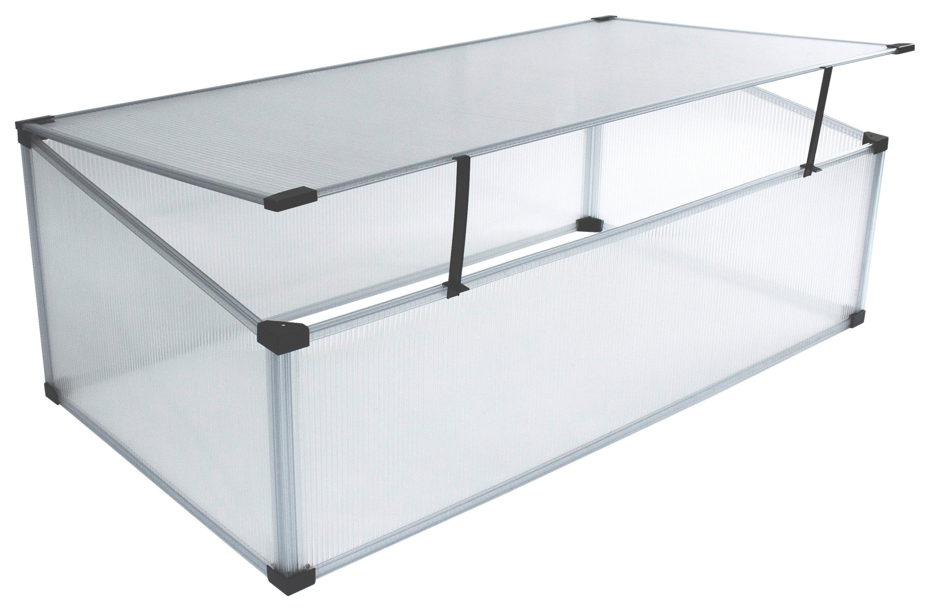 Frühbeet Feronia Kunststoff 56x36x104 cm mit Klappöffnung - Alufarben, Basics, Kunststoff (56/36/104cm)