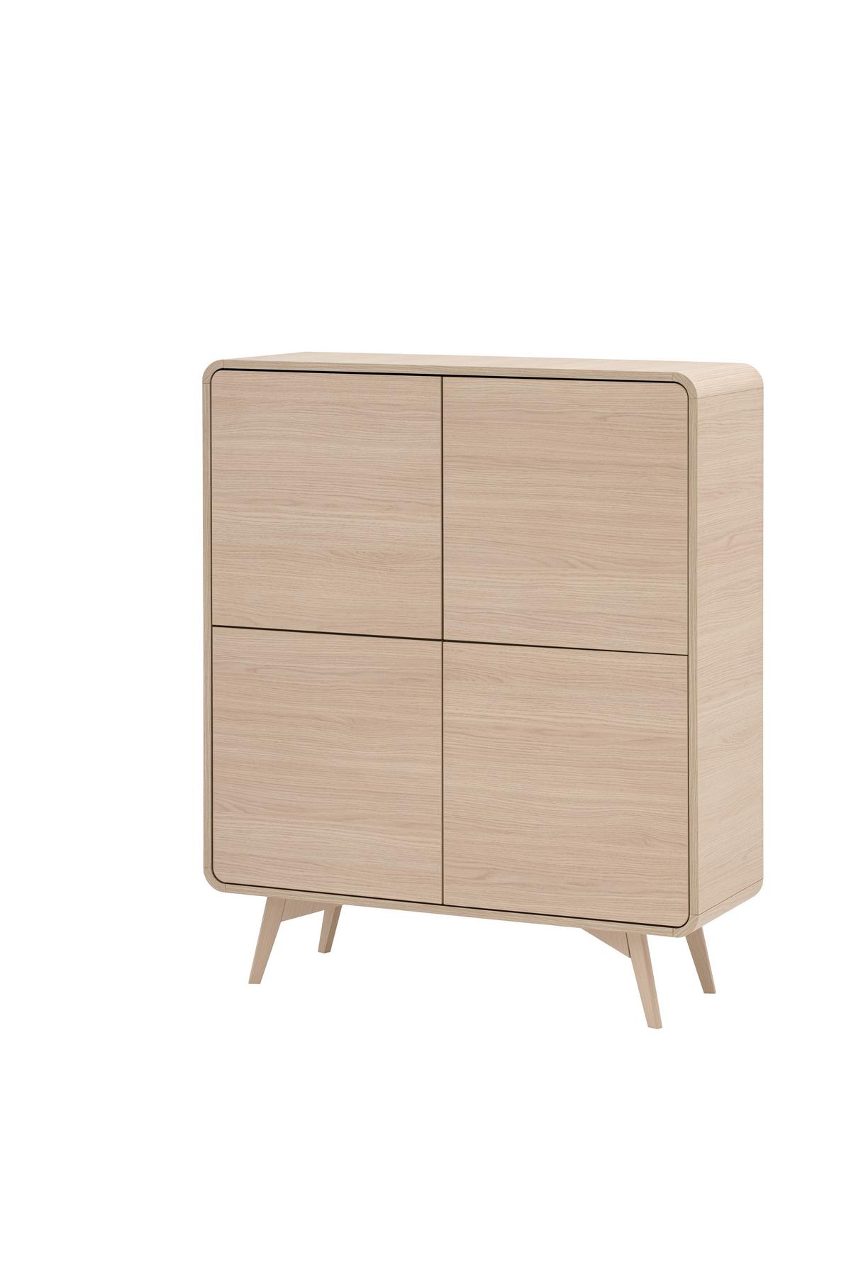 Highboard Torsby Eichefarben B: 108 Cm - Eichefarben, Design, Holzwerkstoff (108/130/39cm) - Livetastic