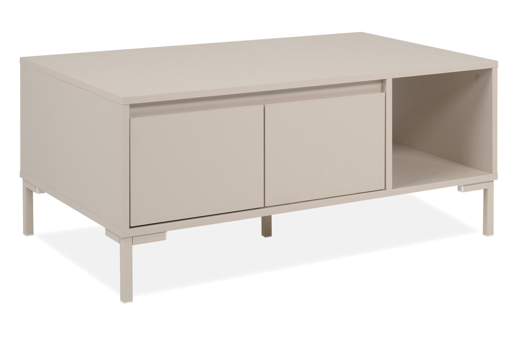 Couchtisch Korsika Kaschmir L: 100cm - Kaschmir, Design, Holzwerkstoff/Metall (100/60/43cm) - MID.YOU