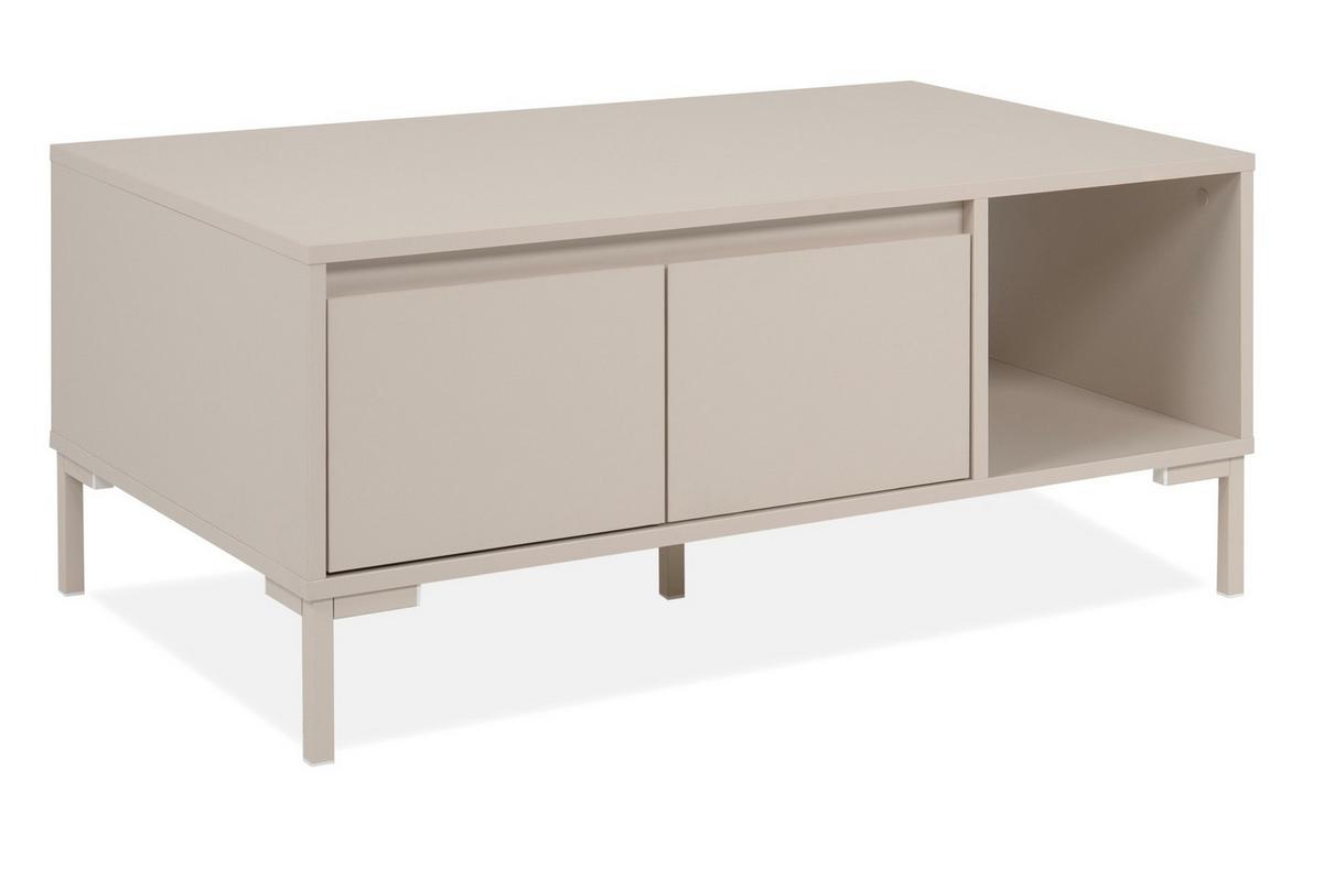 Couchtisch Korsika Kaschmir L: 100cm - Kaschmir, Design, Holzwerkstoff/Metall (100/60/43cm) - MID.YOU