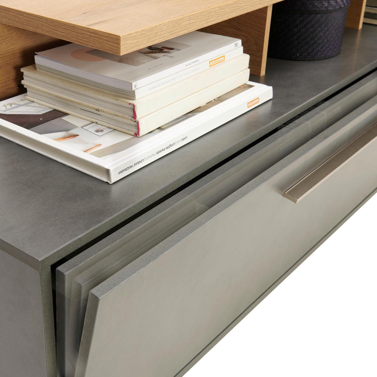 Tv-element Limit B: 220 Cm Eiche Dekor/matera Dunkel - MODERN, Holzwerkstoff (220/68,5/40cm)