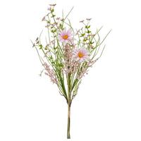 Umelý kvet margaréta MAGERITEN-MIX-STRAUSS II -PAZ- - zelená/ružová, Basics, kov/textil (65cm) - Mömax