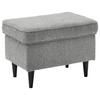 Hocker Oskar - Schwarz/Grau, Basics, Holzwerkstoff/Textil (63/43/42cm) - MID.YOU