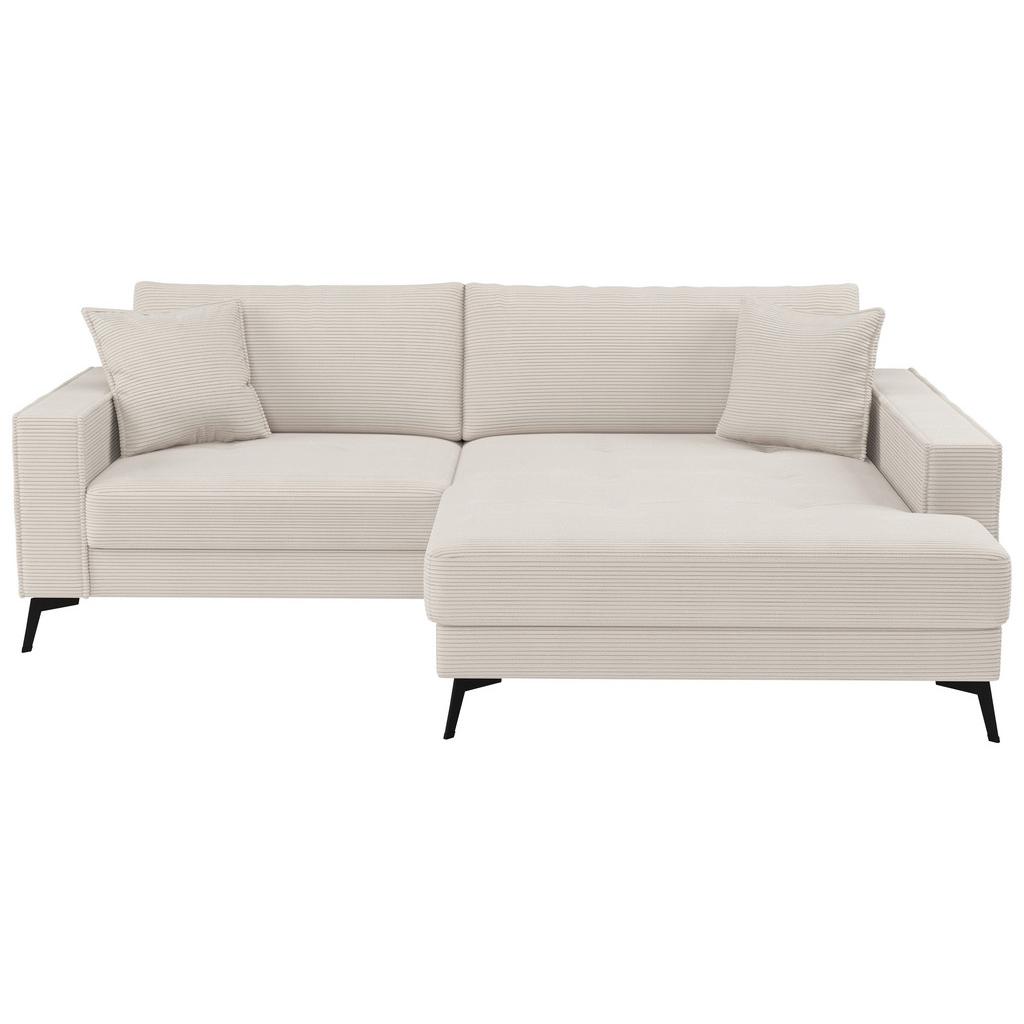 Ecksofa Ted Weiß/Beige S: 228x174 cm