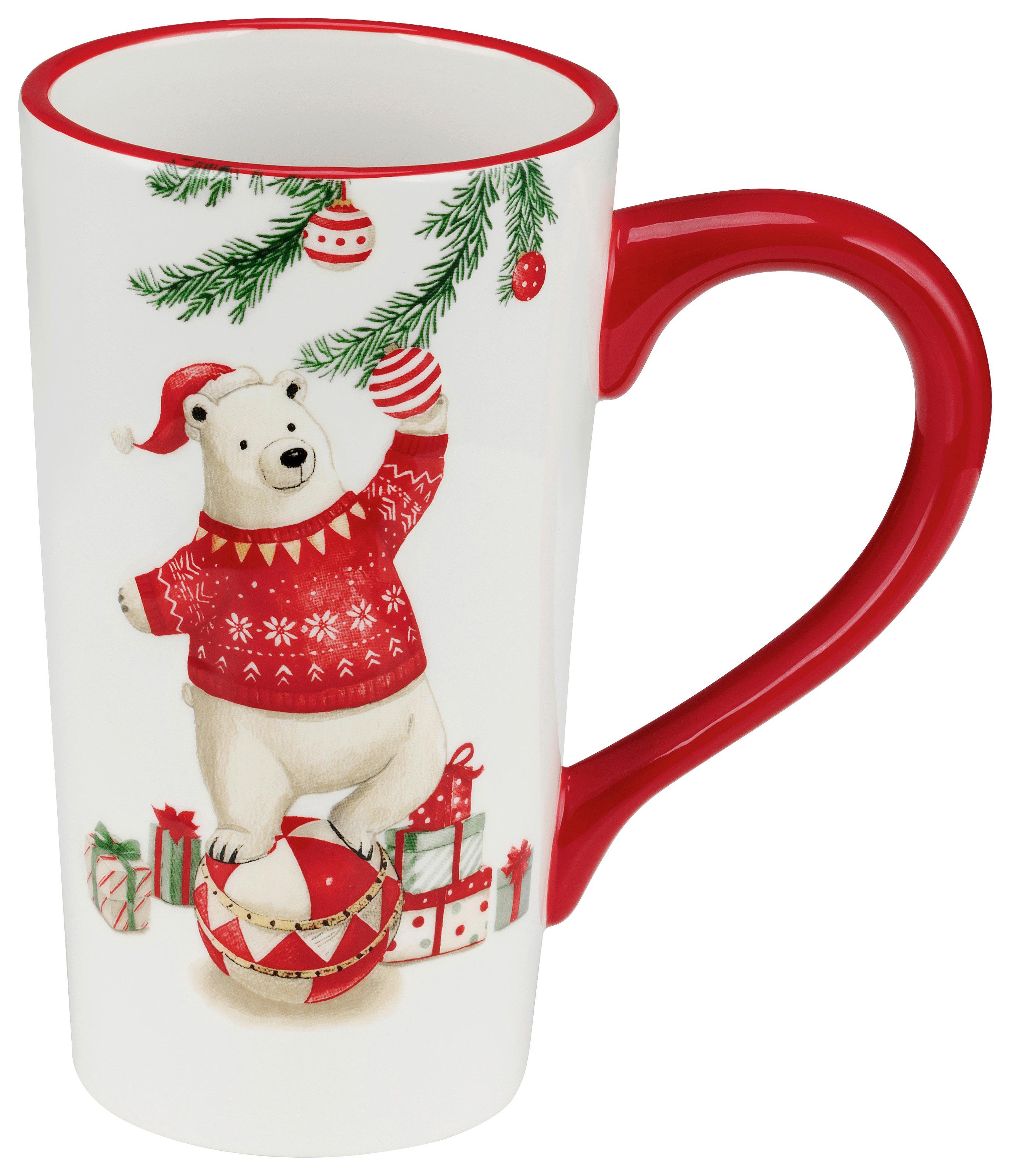 TASSE Finja - Rot/Multicolor, Design, Keramik (550ml) - Luca Bessoni