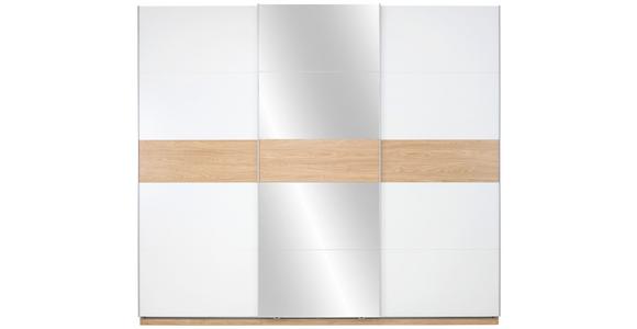 Schwebetürenschrank Unit - Eichefarben/Weiß, KONVENTIONELL, Holzwerkstoff (273/242/58cm) - Ondega