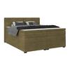 Boxspringbett mit Topper & Bettkasten 200x200 Lauro - Schwarz/Grün, Trend, Textil (200/200cm)