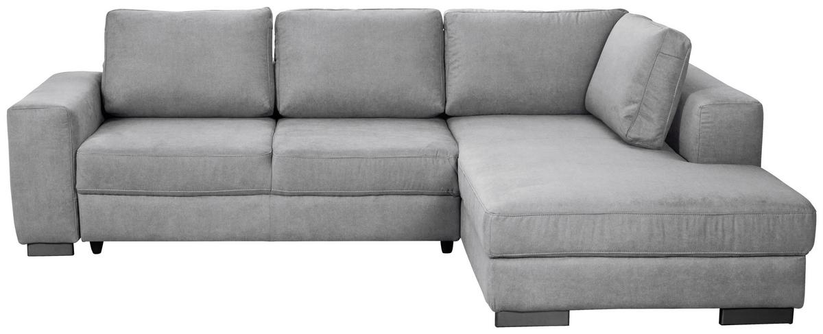 Ecksofa mit Schlaffunktion + Bettkasten Olifant, Stoffbezug - Hellgrau, MODERN, Holz (283/68/203cm) - Ondega
