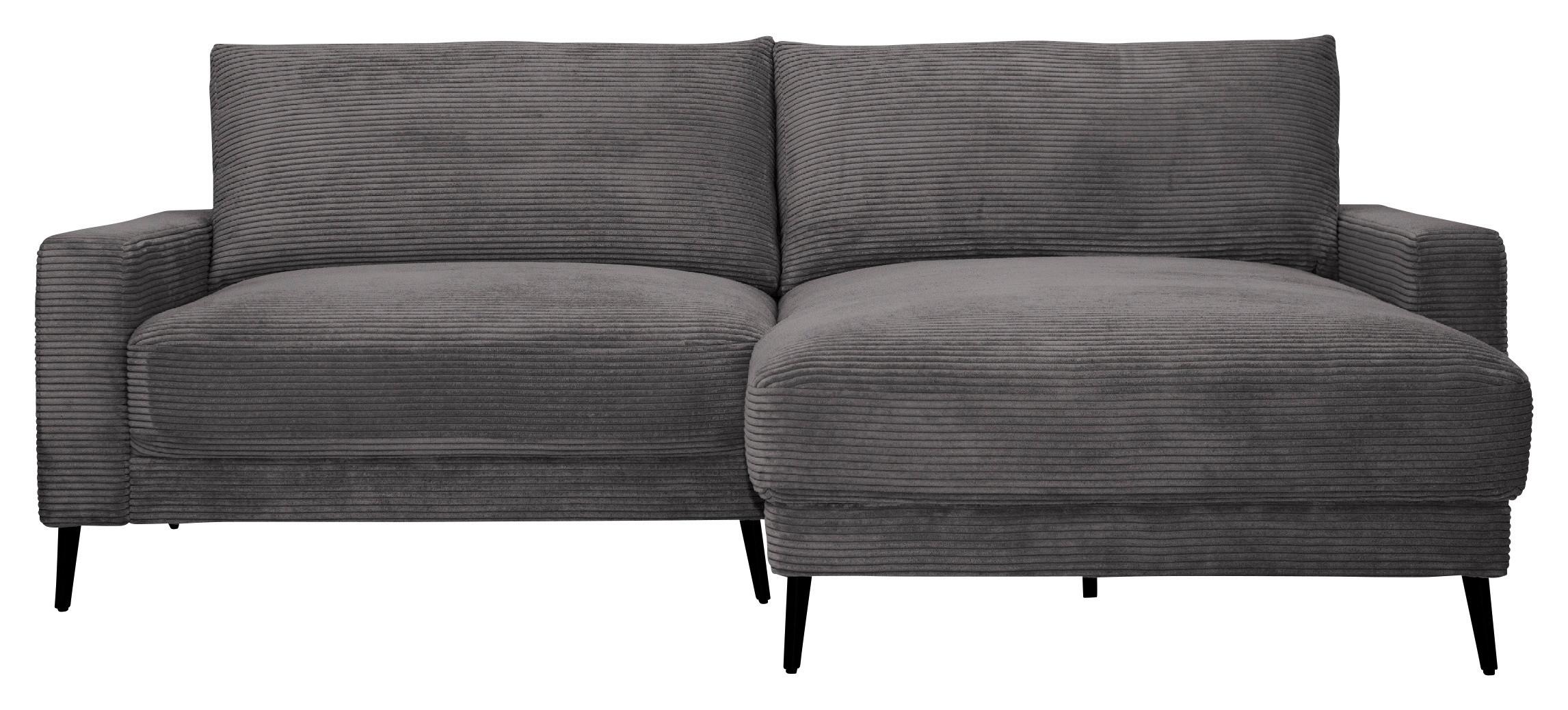 Univerzálna sedačka CORA, tmavosivý menčester - čierna/sivá, Modern, kov/drevo (223/86/161cm) - Mömax