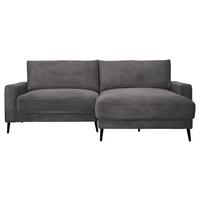 Univerzálna sedačka CORA, tmavosivý menčester - čierna/sivá, Modern, kov/drevo (223/86/161cm) - Mömax