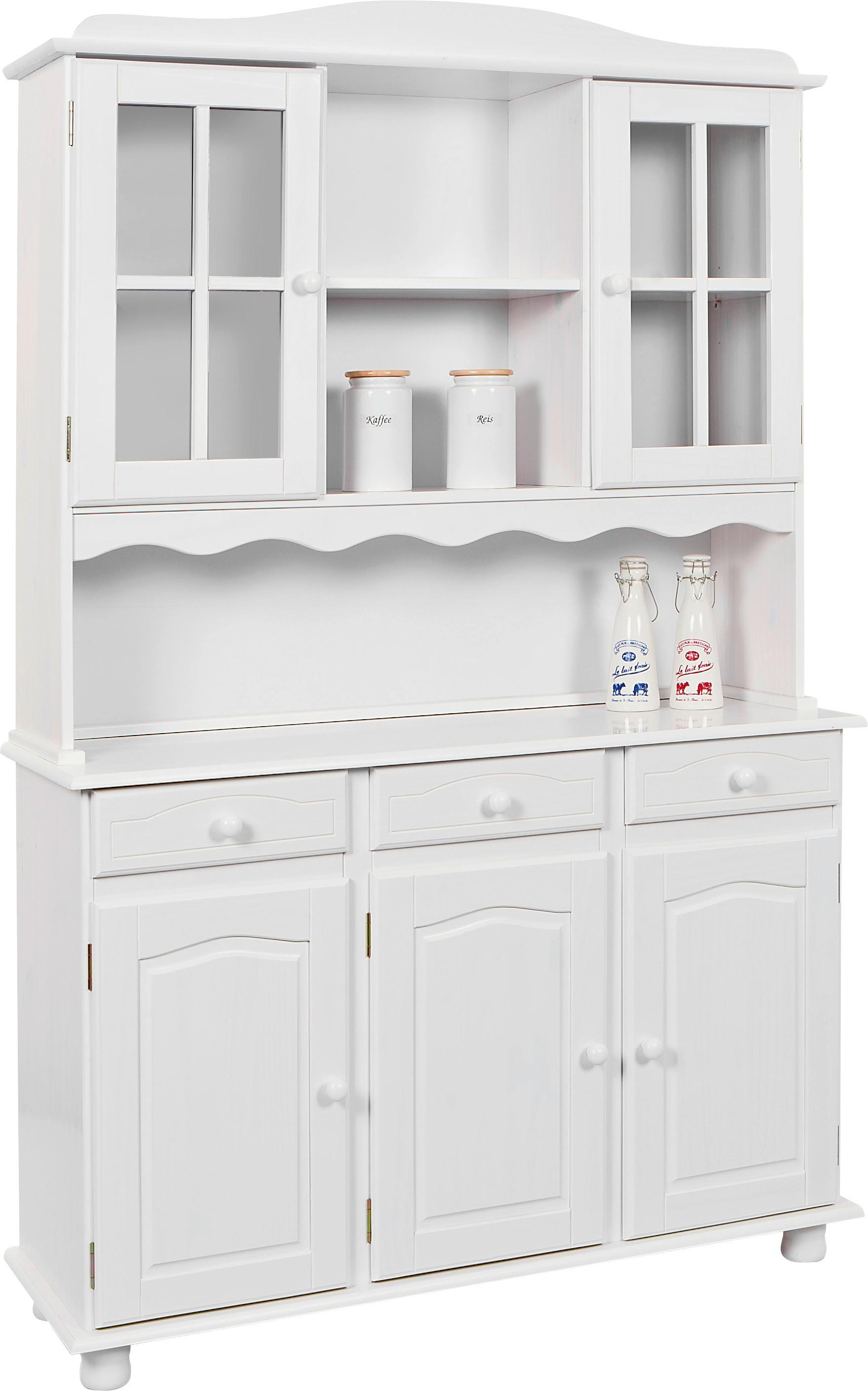 Kredenc SIENA 130 cm biela - biela, Lifestyle, drevo (130/198/43cm) - MID.YOU