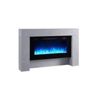 Elektrokamin Herkules - Grau, Basics, Holzwerkstoff/Metall (141/21/88cm)