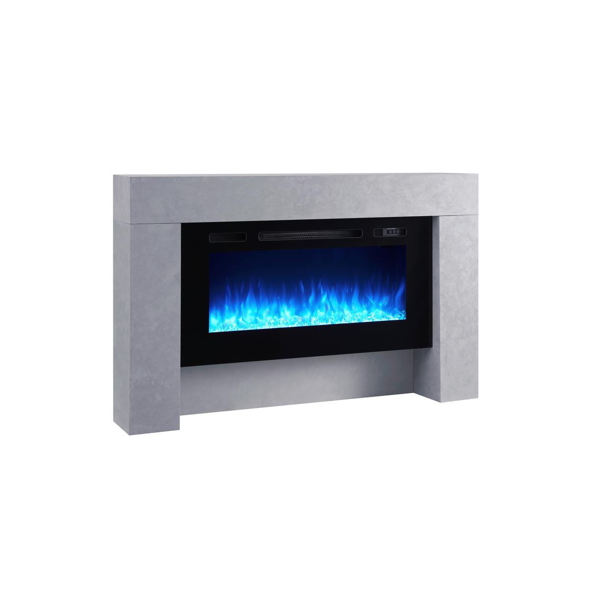 Elektrokamin Herkules - Grau, Basics, Holzwerkstoff/Metall (141/21/88cm)