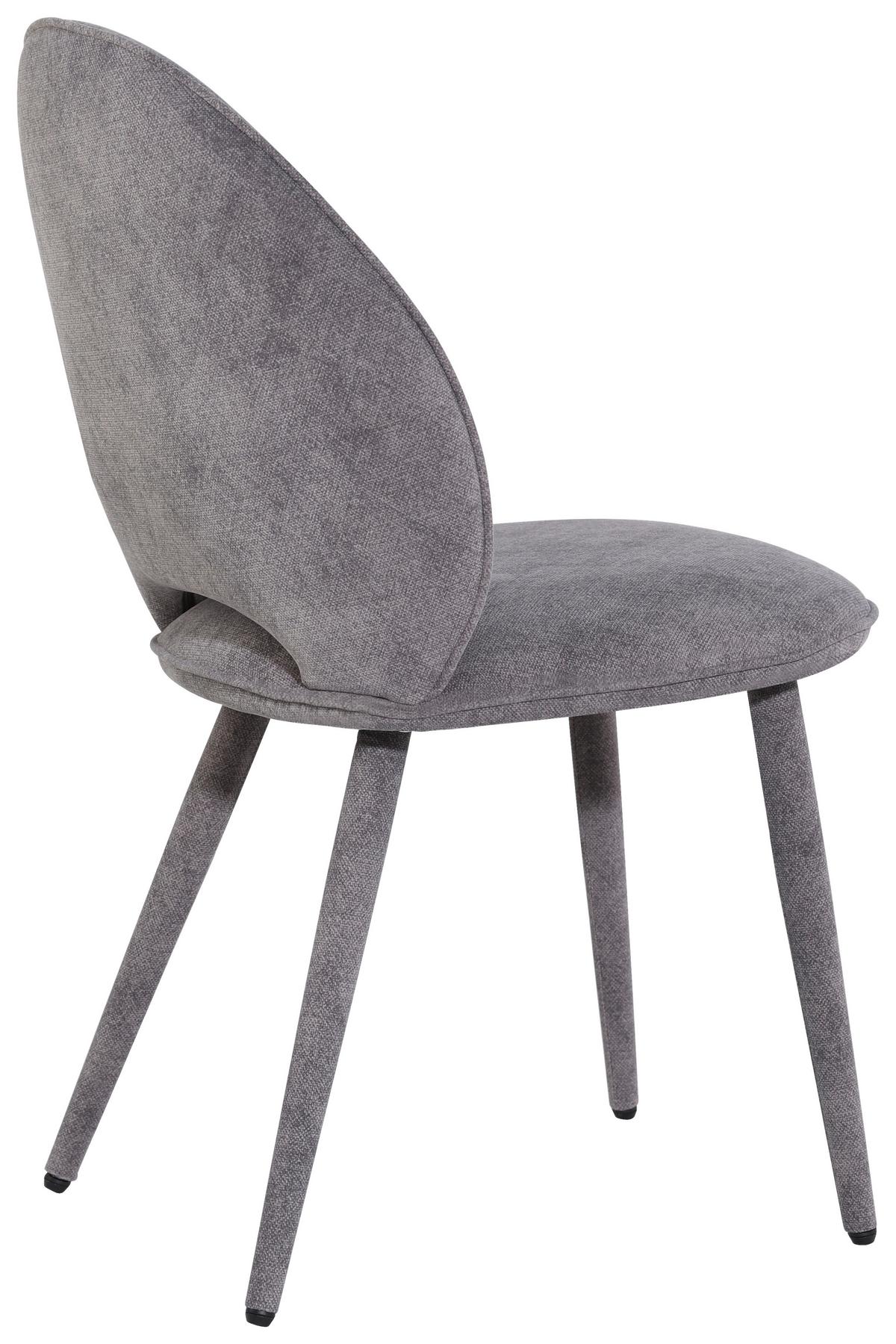 Stuhl Lavik - Grau, MODERN, Holz/Textil (50/87/58,5cm) - Livetastic