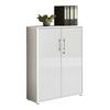 Aktenschrank Office Edition Weiß, Weiß Hochglanz B: 84,4cm - Weiß Hochglanz/Weiß, MODERN, Holzwerkstoff (84,4/113,6/33cm) - MID.YOU