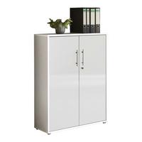Aktenschrank Office Edition Weiß, Weiß Hochglanz B: 84,4cm - Weiß Hochglanz/Weiß, MODERN, Holzwerkstoff (84,4/113,6/33cm) - MID.YOU