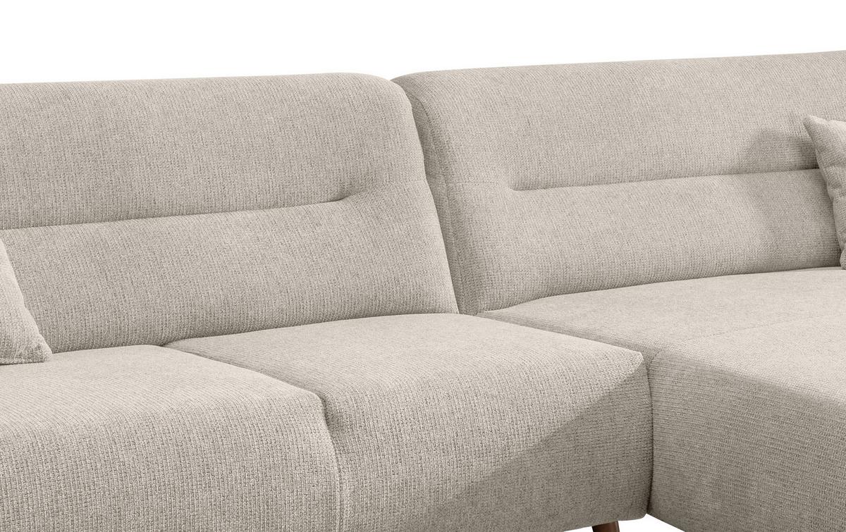 Ecksofa Chenille Beige S: 290x166 cm - Wildeiche/Beige, MODERN, Textil (290/166cm) - MID.YOU