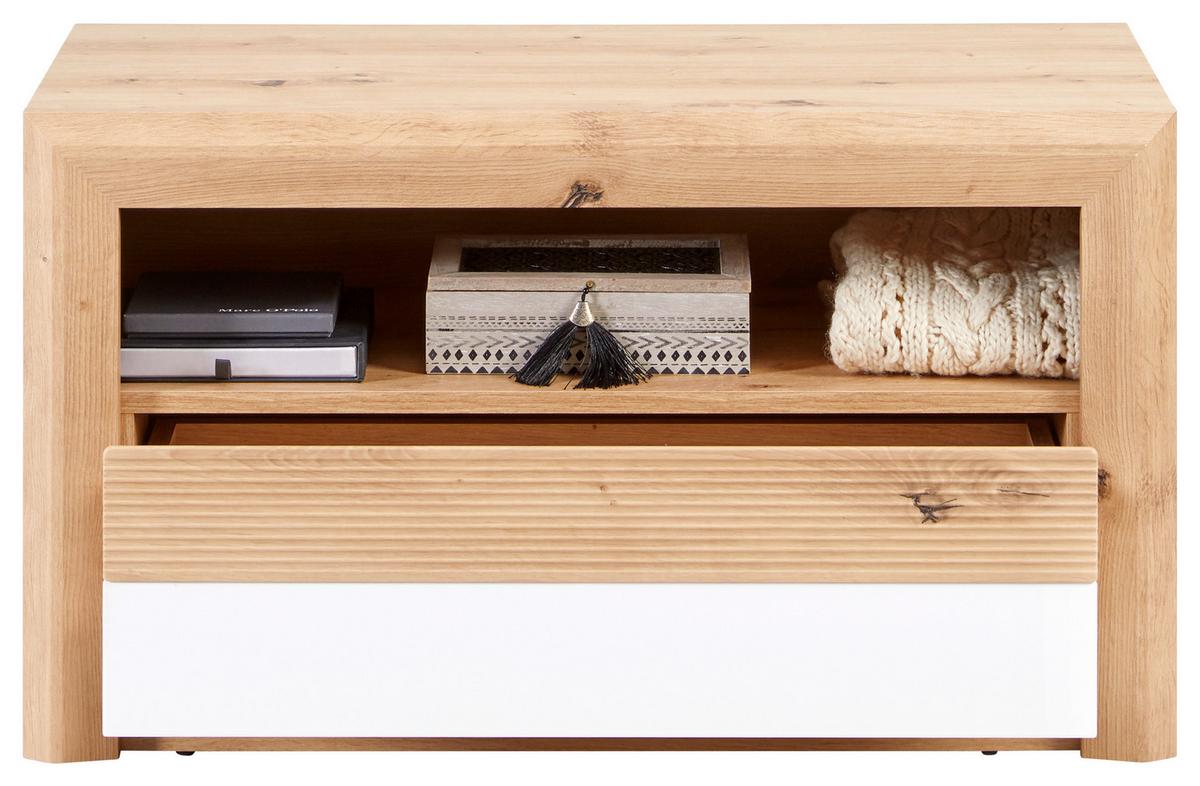 Garderoben-set Kashmir New Weiß/eiche Dekor 5-Tlg. - Eichefarben/Weiß, MODERN, Holzwerkstoff (252/192/41cm) - James Wood