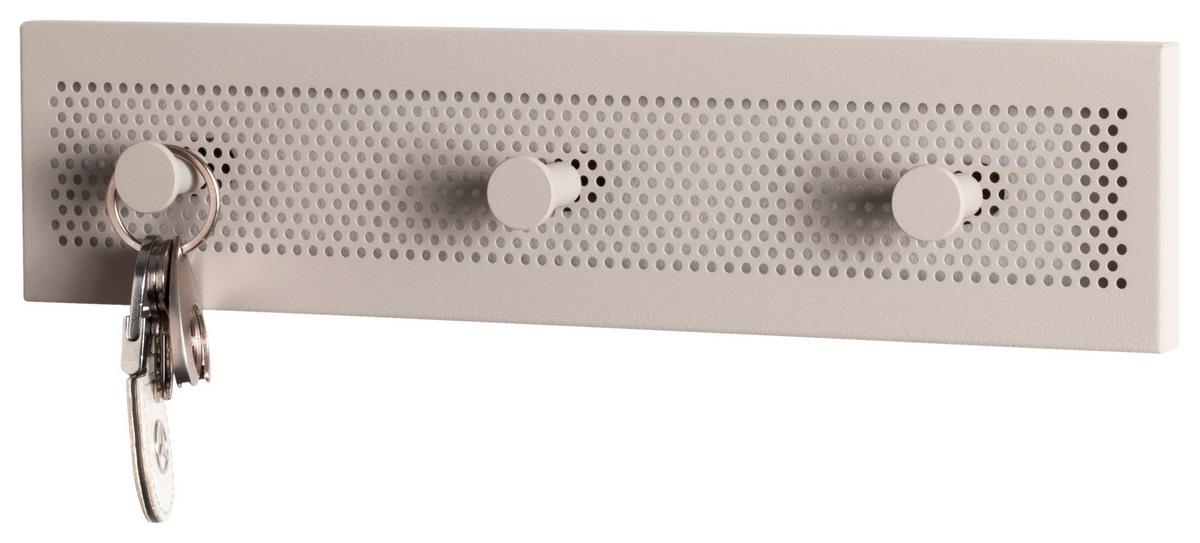 LIŠTA S HÁČIKMI PEDRO 3 - kašmírová, Trend, kov (34/4/8cm)