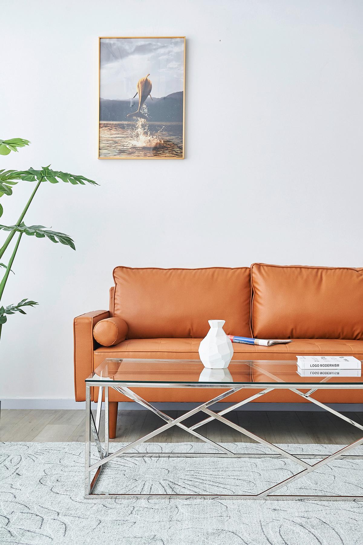 Couchtisch Silberfarben L: 120 Cm - Klar/Silberfarben, Design, Glas/Metall (120/60/45cm) - Livetastic