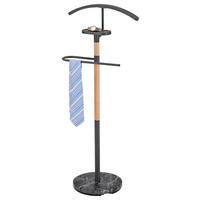 Ruhaállvány Rudy - natúr színű/fekete, Modern, fa/fém (47/112/31cm)