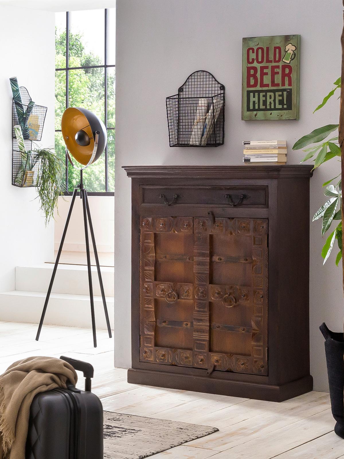 Highboard Altholz B: 90cm - Braun, Design, Holz (90/120/45cm) - MID.YOU