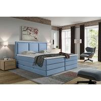 Boxspringbett Mit Topper & Bettkasten 180x200 Swing K - Blau, Design, Textil (180/200cm) - MID.YOU