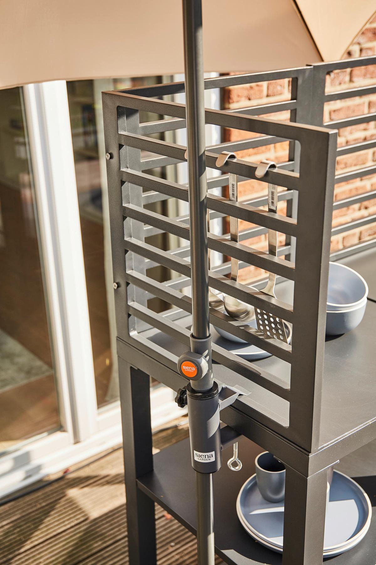 Schirmständer Metall für DM 3,2-4,8cm - Anthrazit, KONVENTIONELL, Metall - Siena Garden