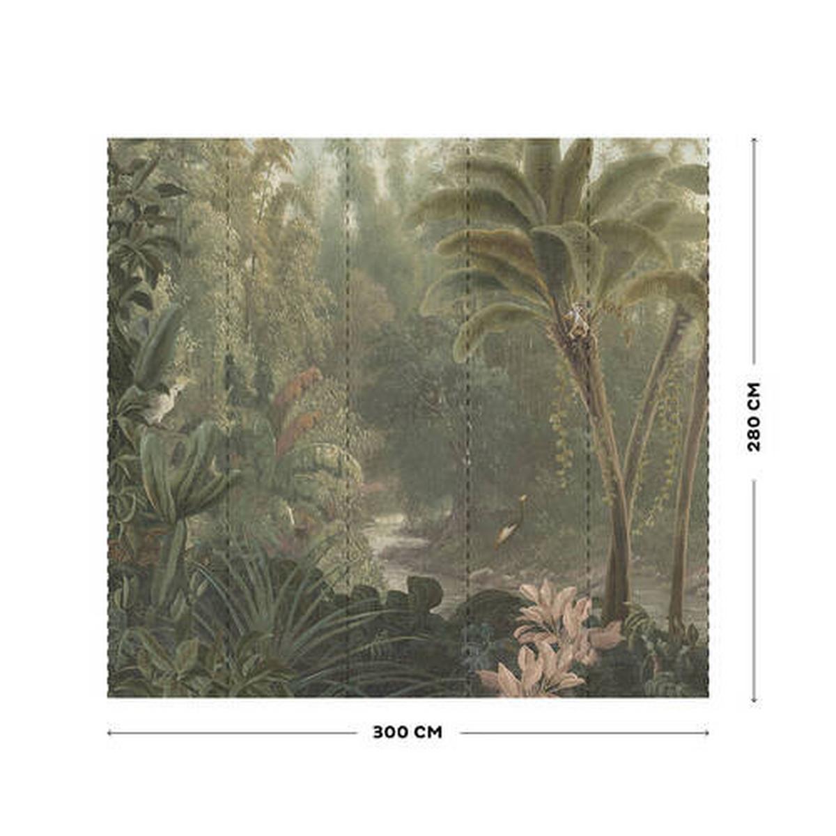 Fototapete Jungle - Multicolor, Basics, Papier/Kunststoff (300/280/8cm)