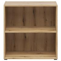 Regal 2 Fächer, B: 64 cm Sixty-Four, Eichefarben - Eichefarben/Schwarz, Trend, Holzwerkstoff (64/64/35cm)